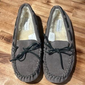 Areopostale Faux Suede Moccasin Size US 7/ EUR 37 Color: Taupe